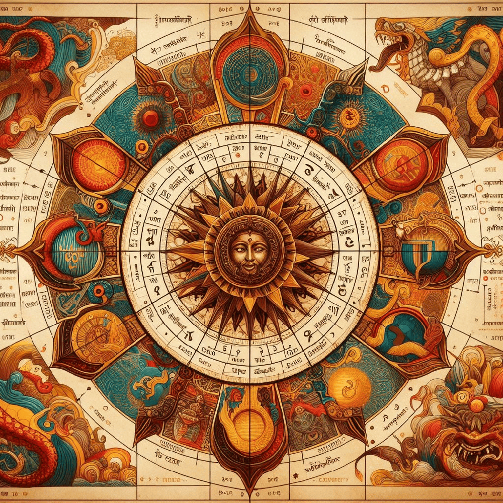 Hindu astrological chart highlighting Punarvasu Nakshatra